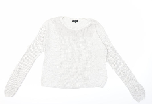 New Look Womens Grey  Knit Pullover Jumper Size 14