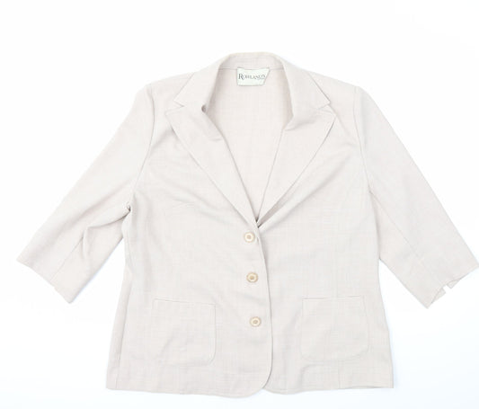 ROWLANDS CLOTHING Womens Grey   Jacket Blazer Size 10