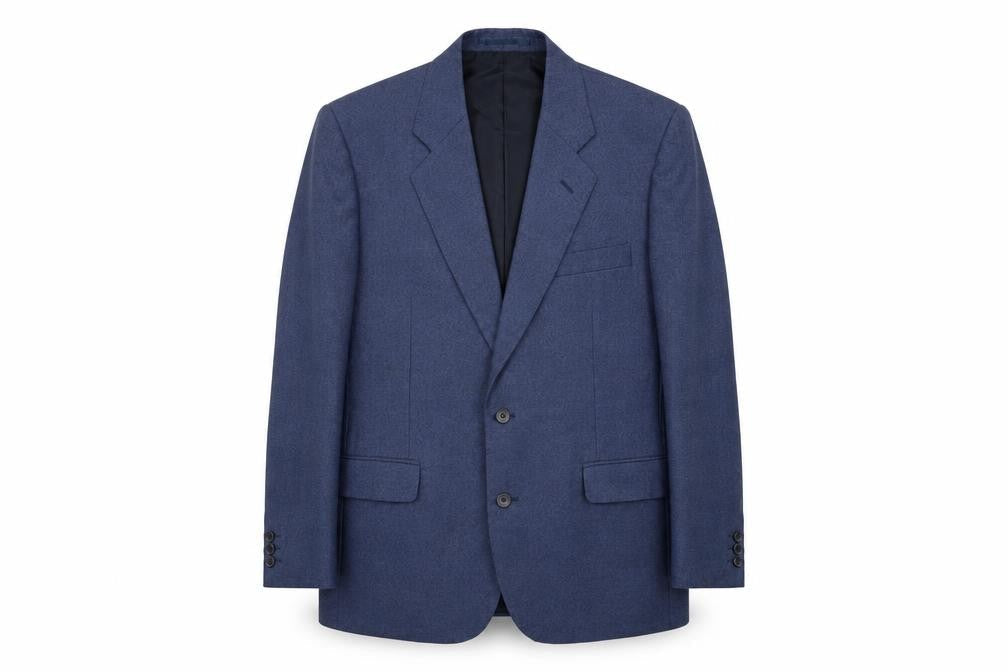 Front view of Preworn men’s blue jacket suit jacket, size 40