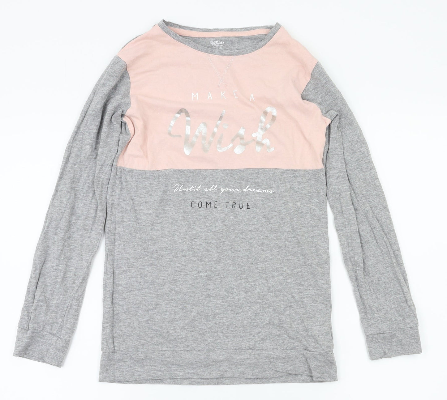 F&F  Girls Grey   Basic T-Shirt Size 9-10 Years