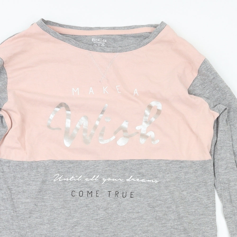 F&F  Girls Grey   Basic T-Shirt Size 9-10 Years