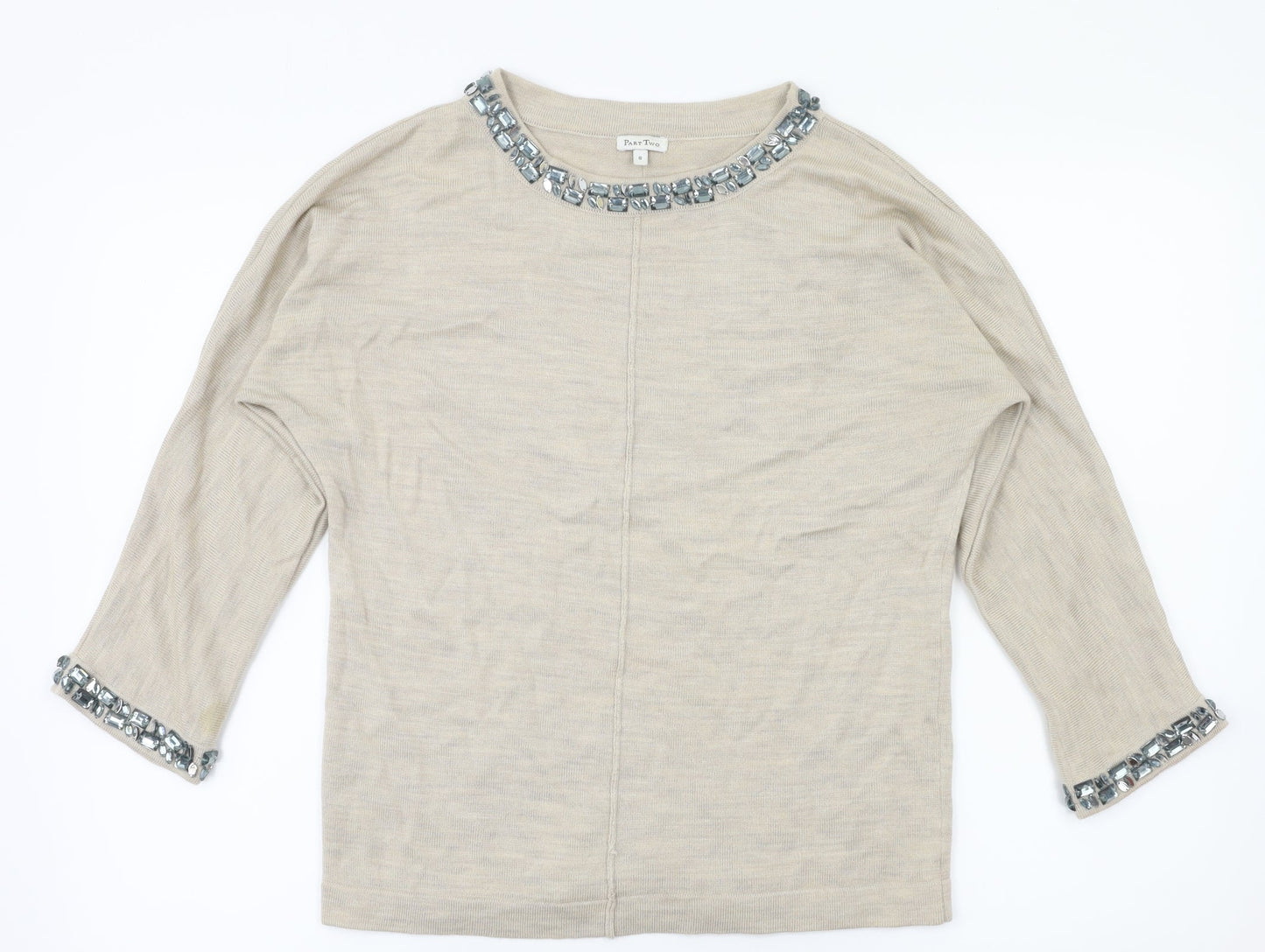 Part Two Womens Beige   Basic T-Shirt Size S