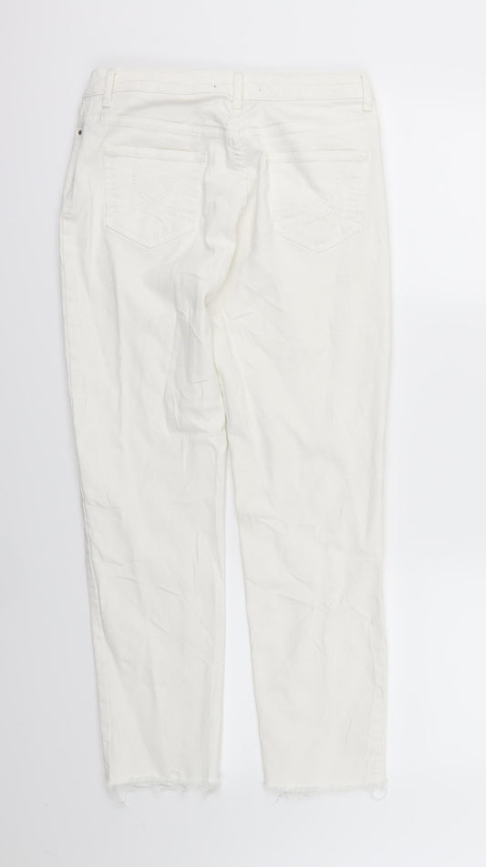 Marks and Spencer Womens White  Denim Skinny Jeans Size 10 L26 in