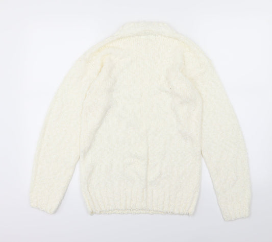 Littlewoods Womens Ivory  Knit Pullover Jumper Size 10