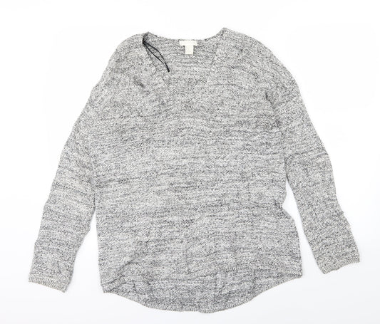 H&M Womens Grey  Knit Pullover Jumper Size S