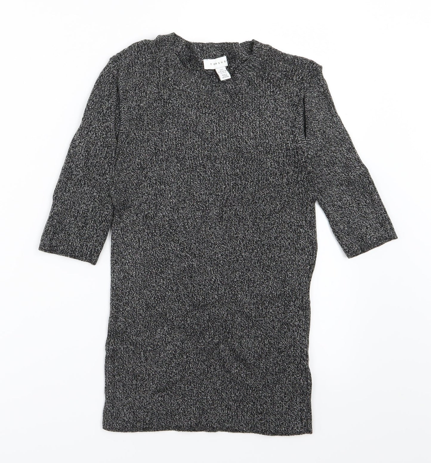 Topshop Womens Grey  Knit Pullover Jumper Size S