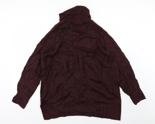 H&M Womens Red  Knit Pullover Jumper Size M