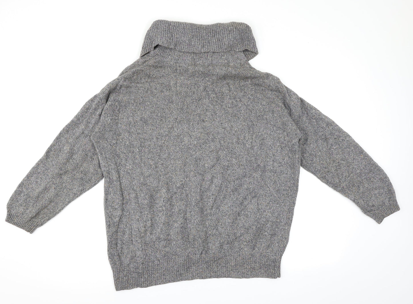 Soon Womens Grey Herringbone  Pullover Jumper Size 14