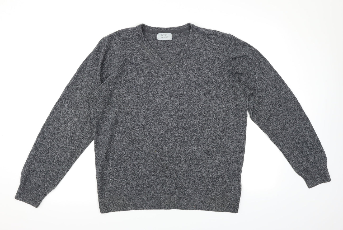 M&S Mens Grey   Pullover Jumper Size L