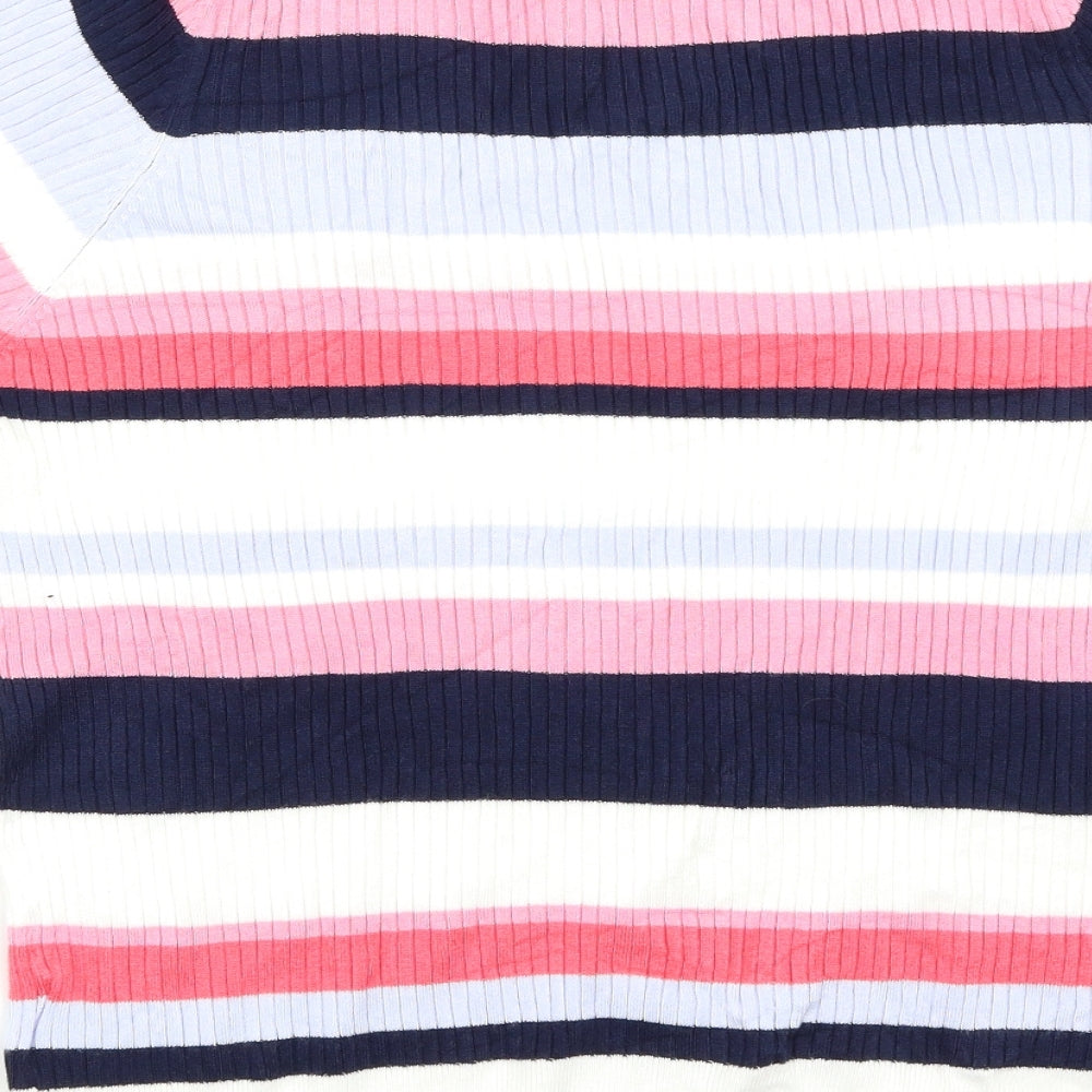 M&S Womens Multicoloured Striped  Pullover Jumper Size 20