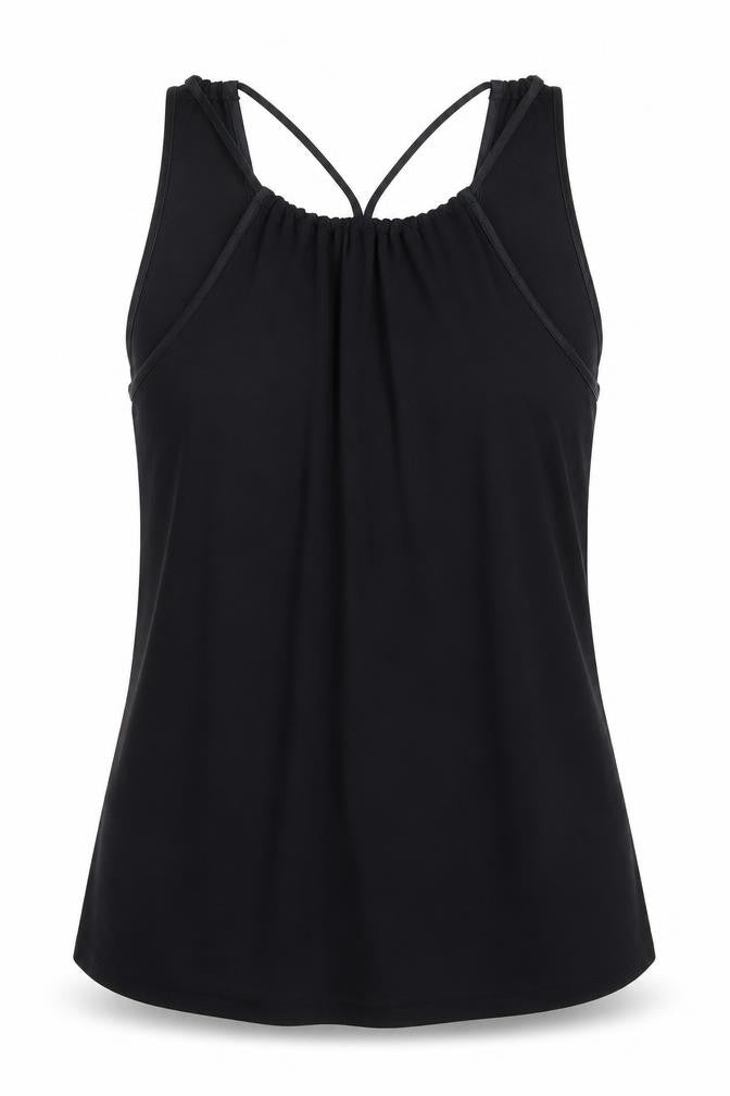 Front view of Marks & Spencer women’s black basic t-shirt, size UK 14