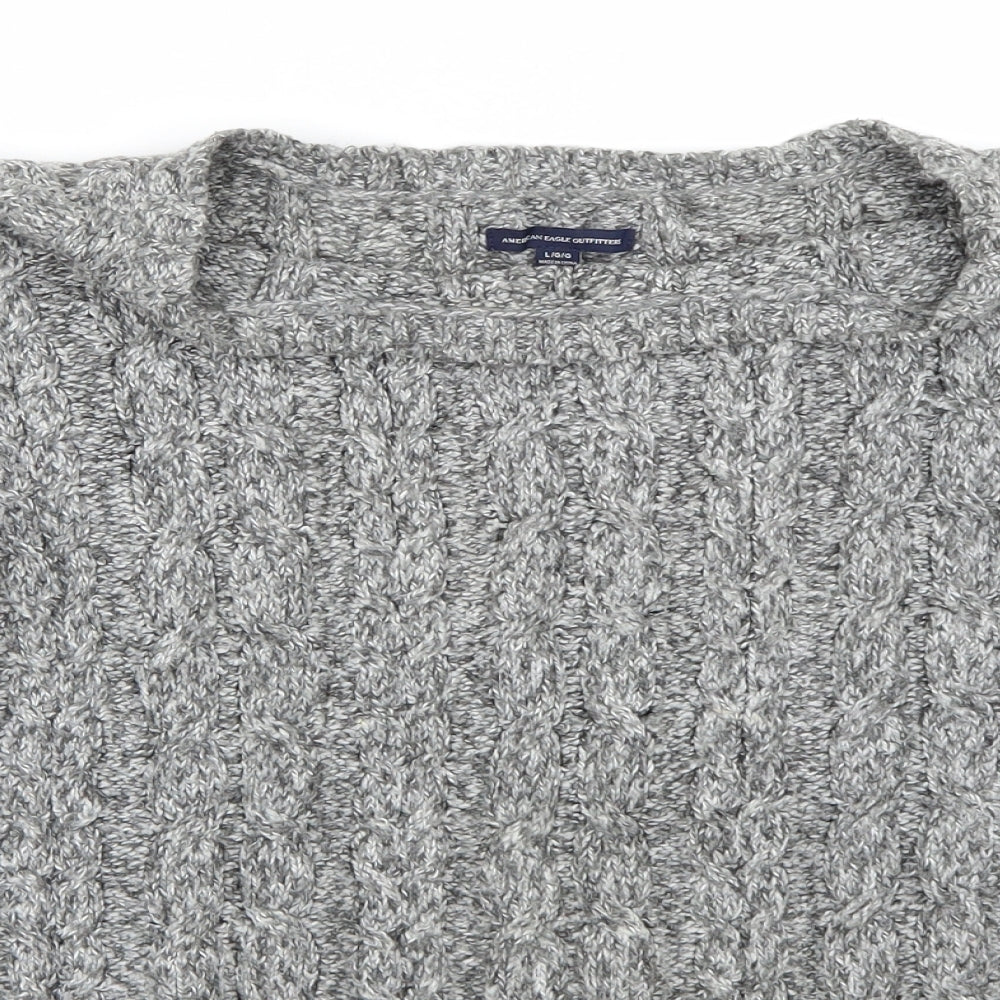 American Eagle Outfitters Womens Grey   Pullover Jumper Size L