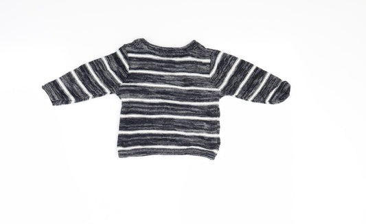 Primark Boys Blue Striped  Pullover Jumper Size 6-9 Months