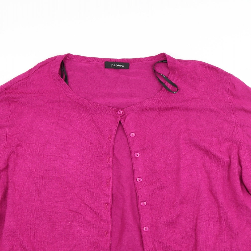 Papaya Womens Pink   Pullover Jumper Size 20