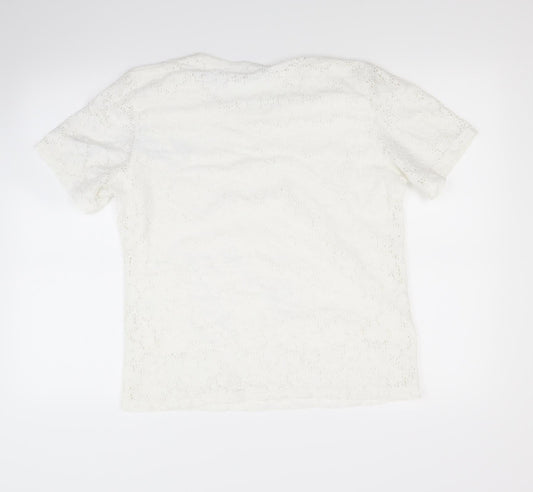 paramour Womens White   Basic Blouse Size L