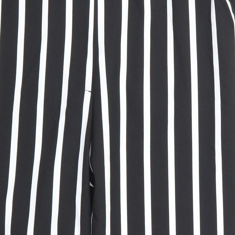Peacocks Womens Black Striped  Trousers  Size 12