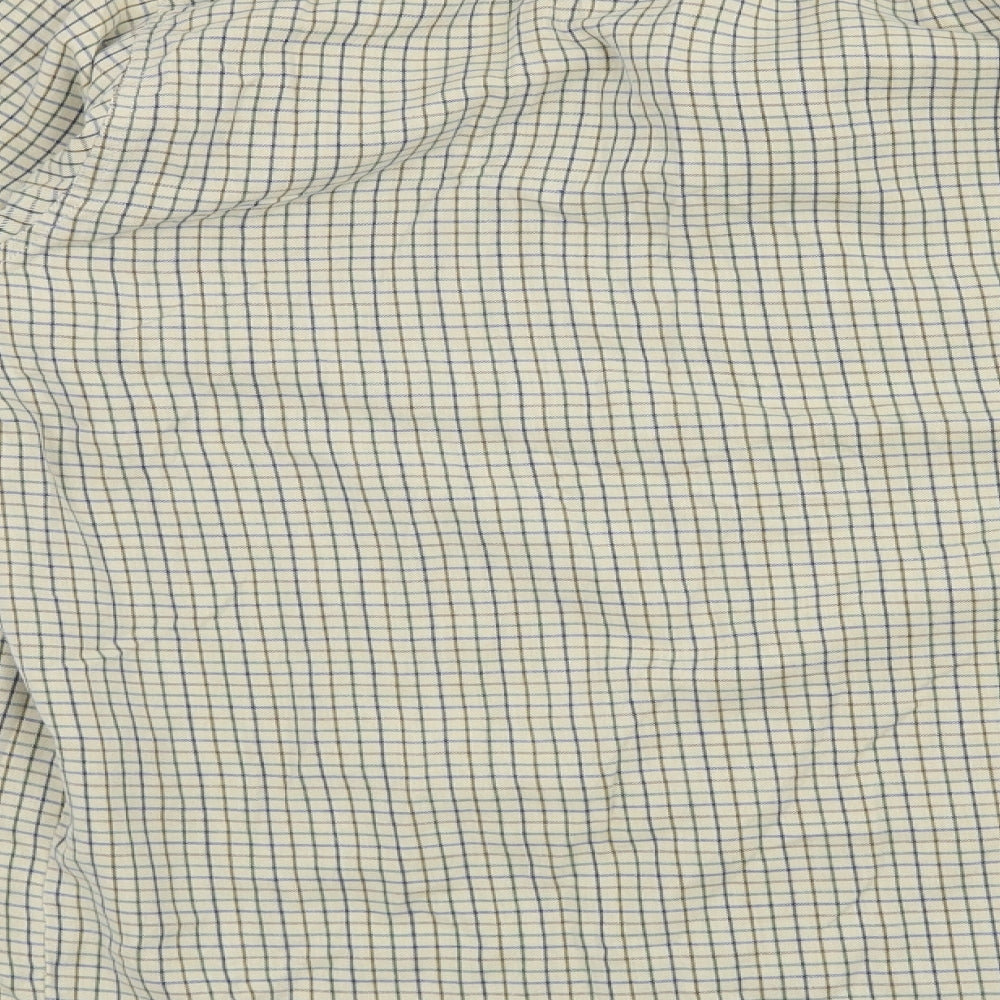 Preworn Mens Yellow Check   Button-Up Size 16