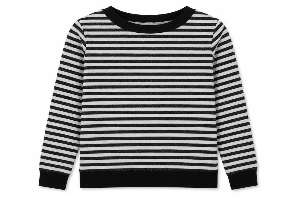 Front view of OVS women’s multicoloured striped pullover sweatshirt, size L