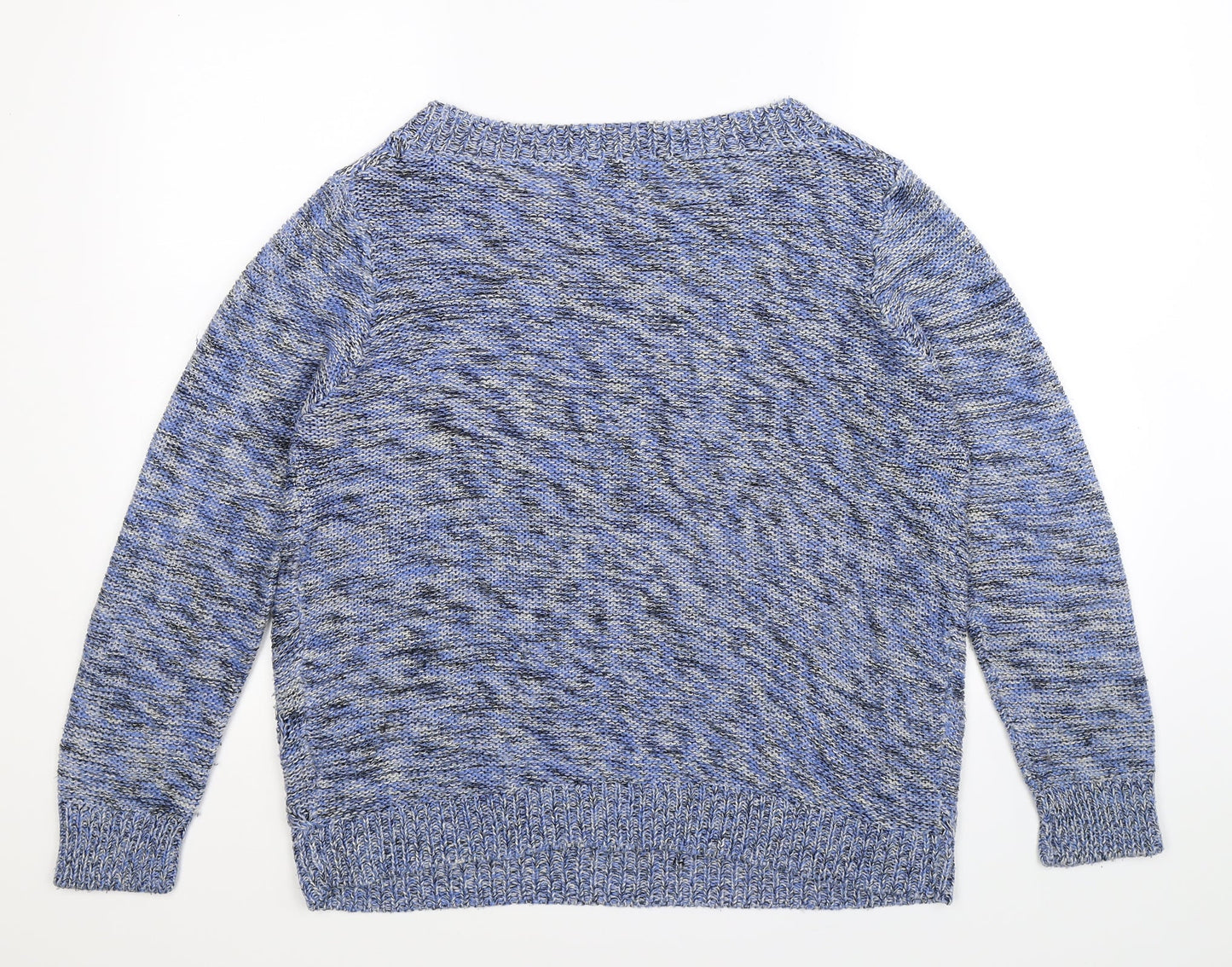 M&Co Womens Blue  Knit Pullover Jumper Size 18