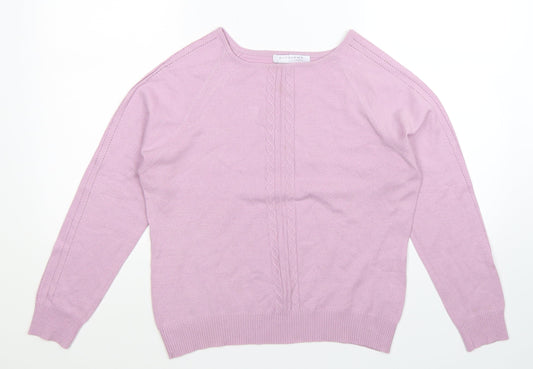 Autonomy Womens Pink  Knit Pullover Jumper Size 16