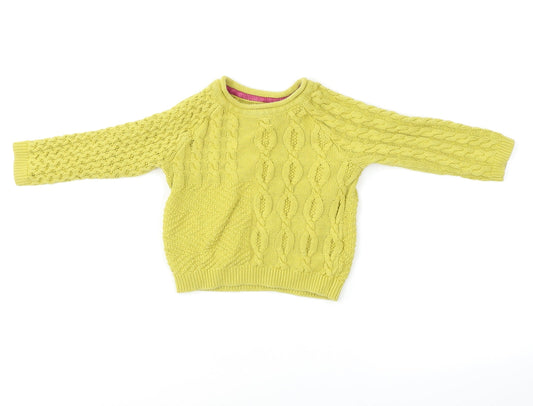 Front view of Tu Baby Yellow jumper, size 12-18, Months