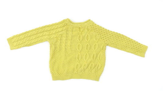 Back view of Tu Baby Yellow jumper, size 12-18, Months