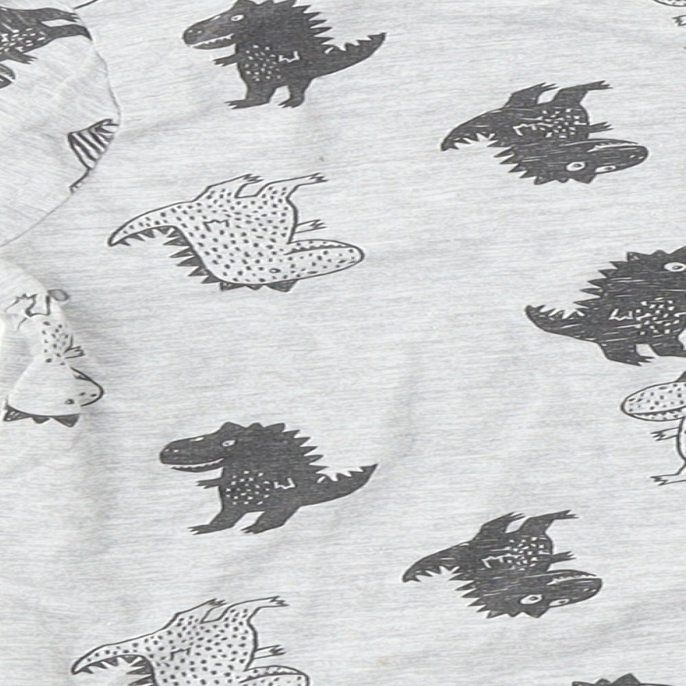 George Boys Grey Animal Print  Basic T-Shirt Size 3-4 Years  - Dinosaurs