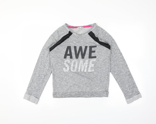 Miss E-vie Girls Grey   Pullover Jumper Size 11-12 Years