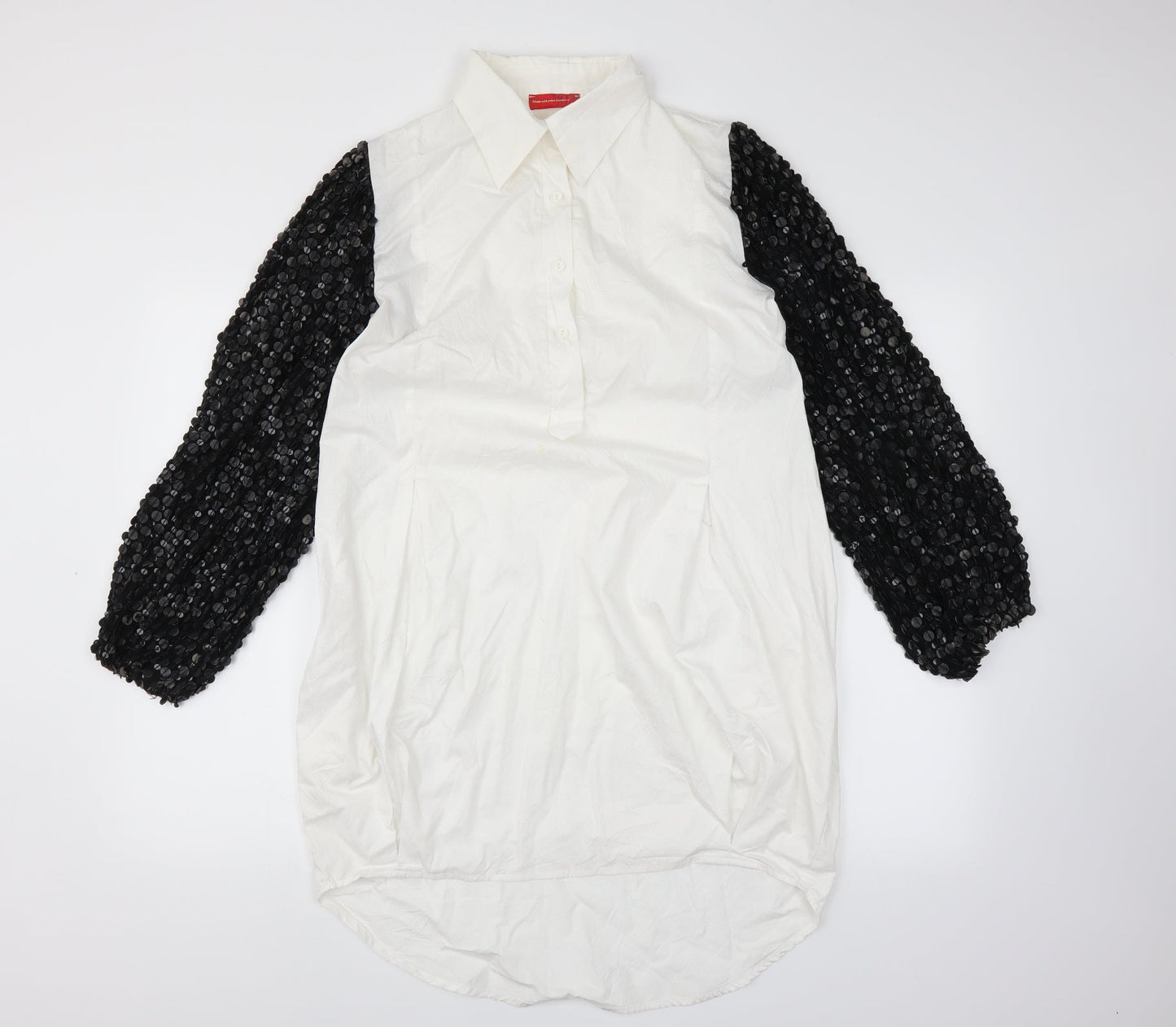 embroideries gallery Womens White   Basic Blouse Size L