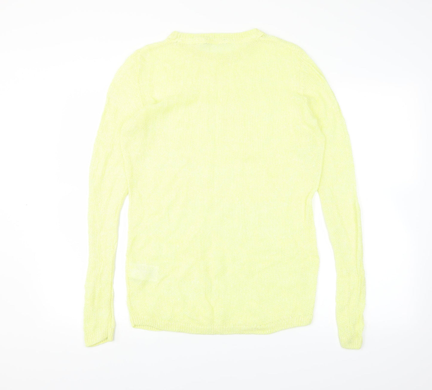 ESMARA Womens Yellow  Knit Pullover Jumper Size 14