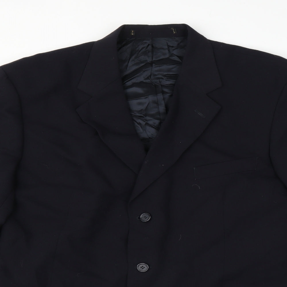Preworn Mens Blue   Jacket Suit Jacket Size 40