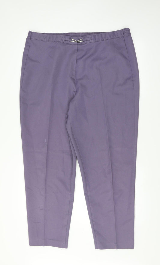 Preworn Womens Purple   Trousers  Size 18 L28 in