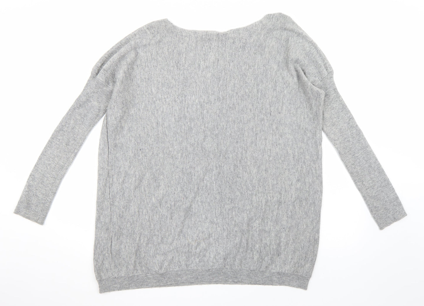 QED London Womens Grey   Pullover Jumper Size S  - Sequined Owl