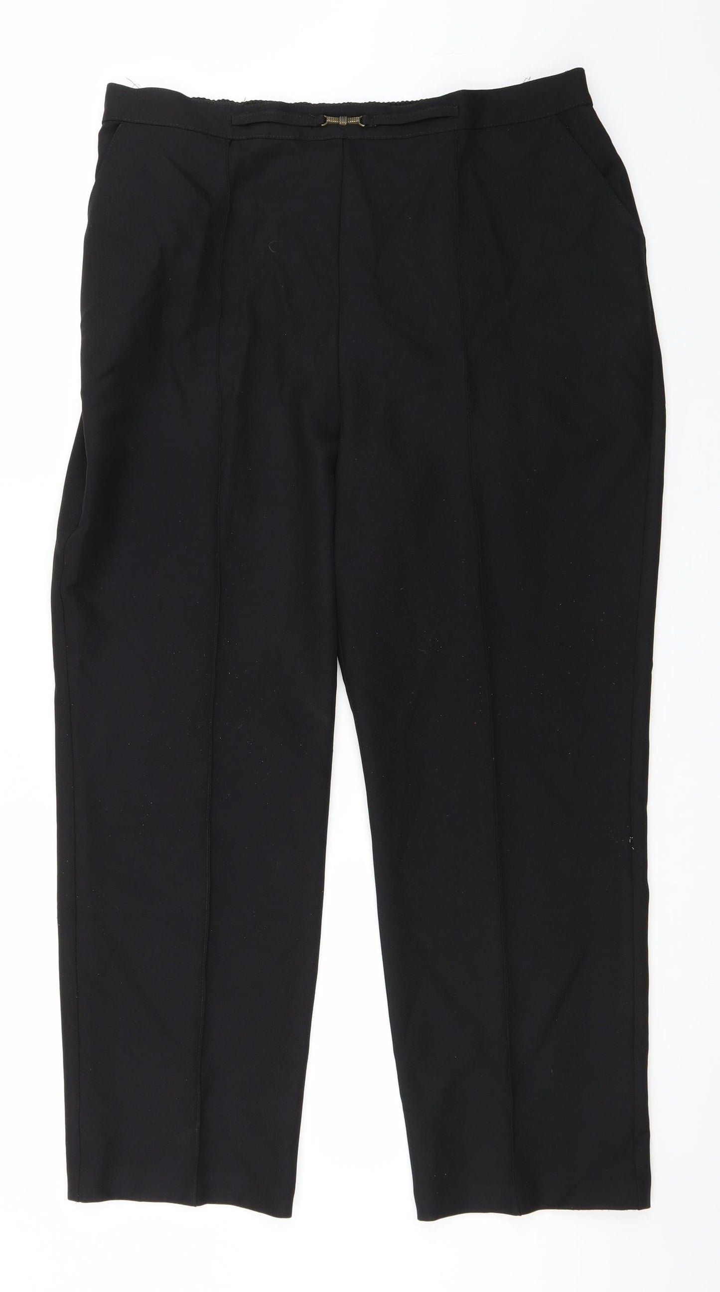 Papaya Womens Black   Trousers  Size 14 L27 in