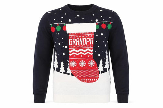 NEXT Mens Blue   Pullover Jumper Size S  - Grandpa Christmas