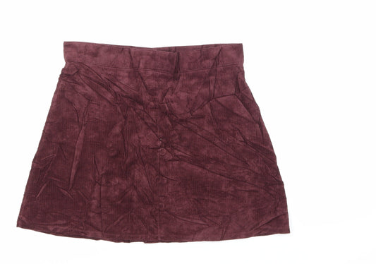 Nancy's Boutique Womens Purple  Corduroy A-Line Skirt