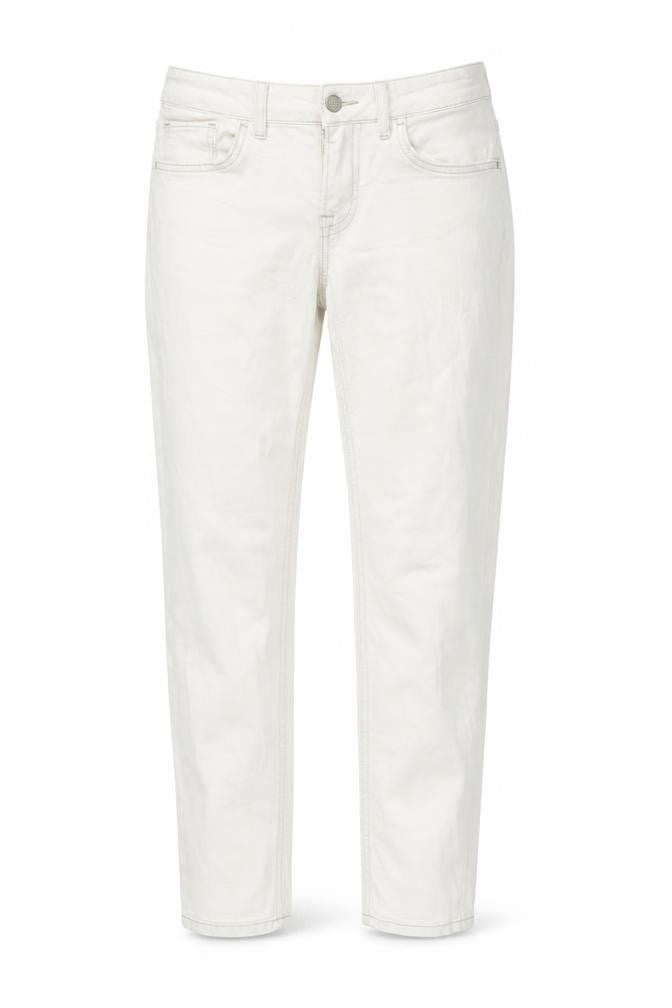 Front view of Limited Collection women’s white denim straight jeans, size UK 10, 28-inch leg