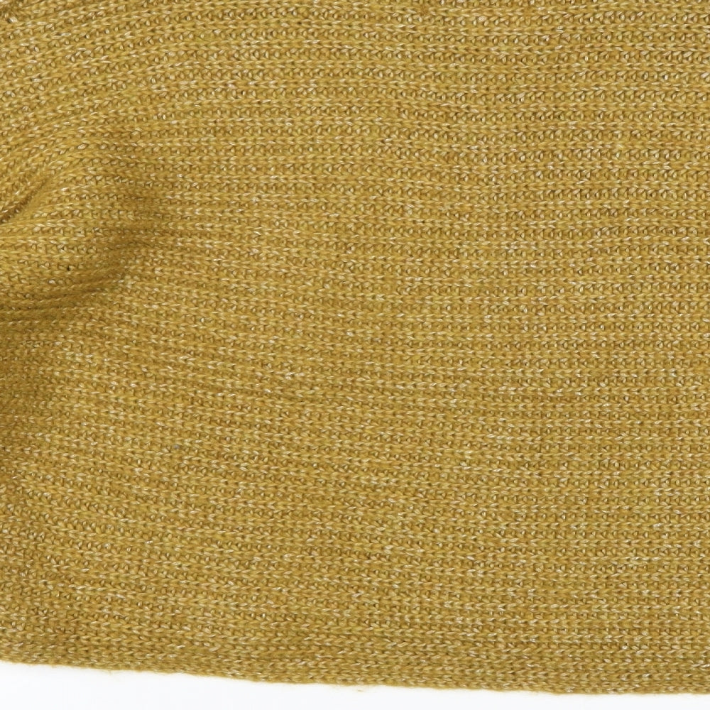 Per Una Womens Yellow   Henley Jumper Size 14