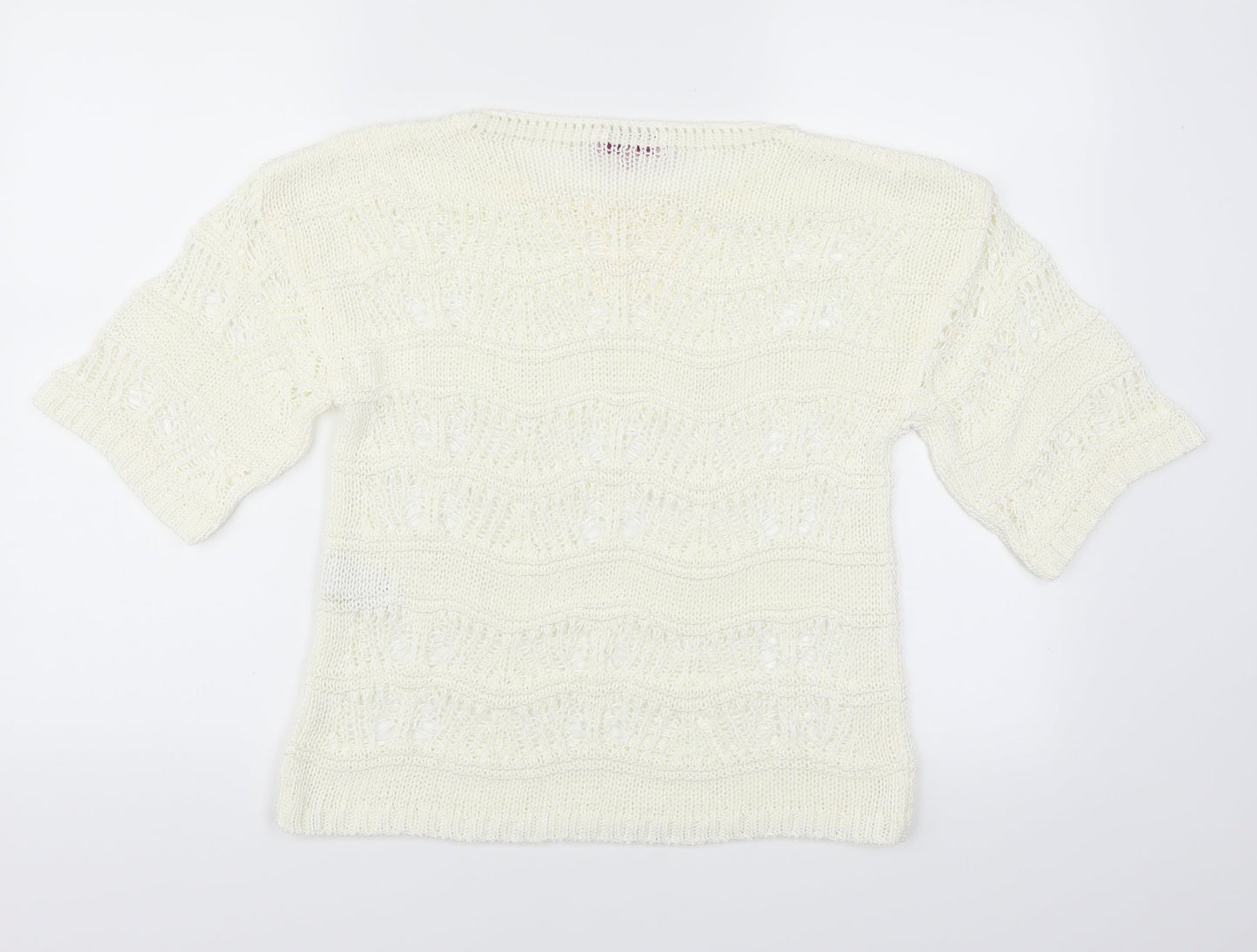 Per Una Womens Ivory   Pullover Jumper Size 10  - See Through