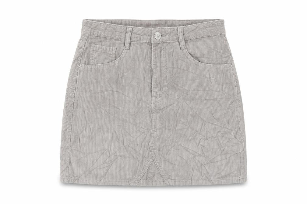 Denim & Co. Womens Grey   A-Line Skirt Size 8