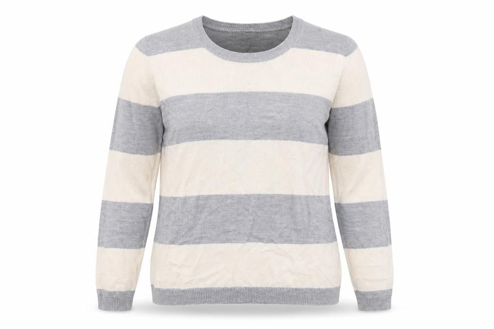 Front view of Papaya women’s grey cardigan jumper, size UK 16