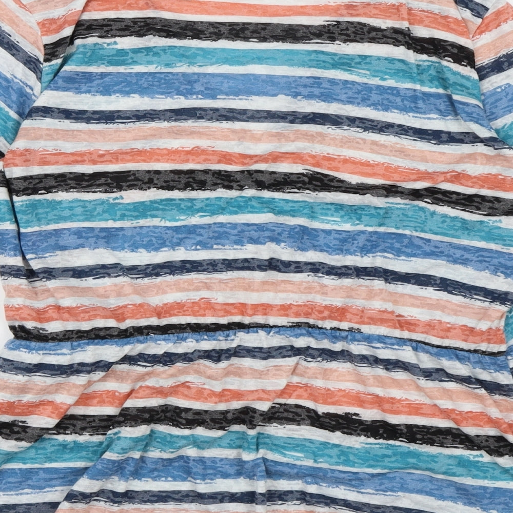 Alexandra Womens Multicoloured Striped  Wrap Blouse Size M