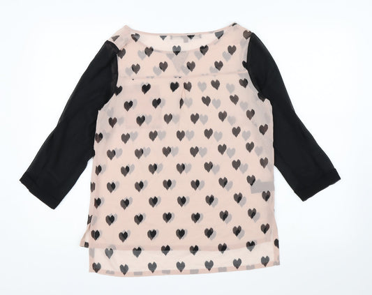 NEXT Womens Pink  Chiffon Basic Blouse Size 8