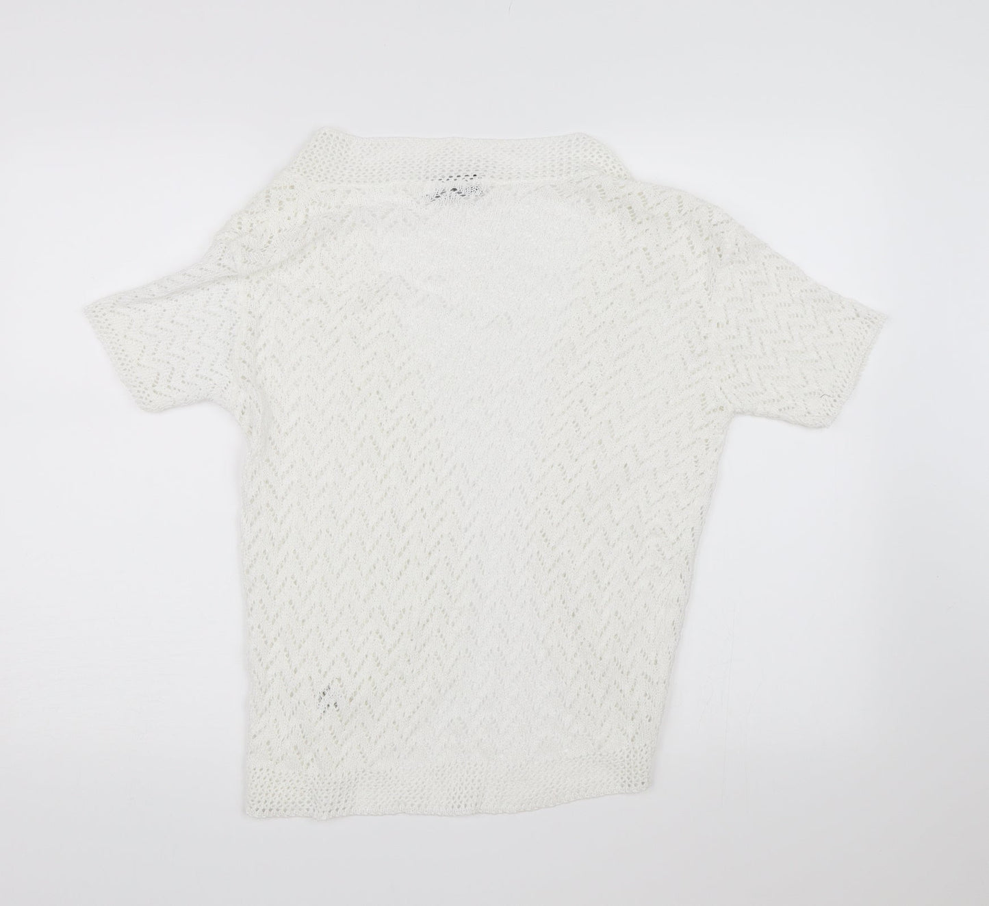 Whisper Womens White  Knit Shrug Jumper Size M