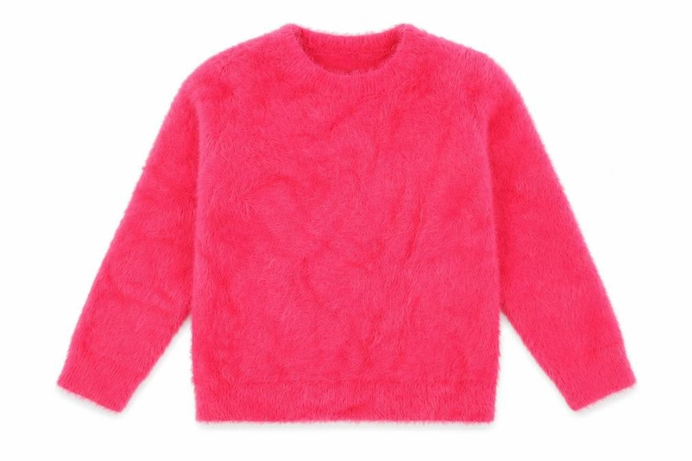 Front view of Matalan girls’ pink jumper, size 7, years