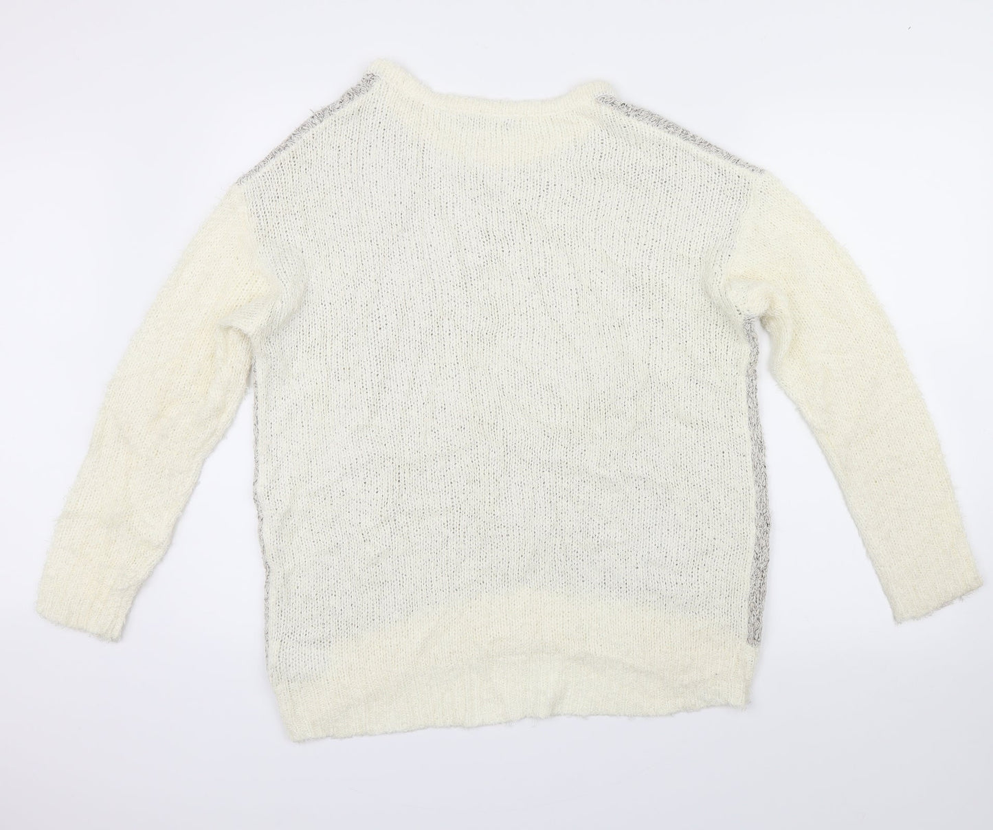 Marks and Spencer Womens White   Pullover Jumper Size 14