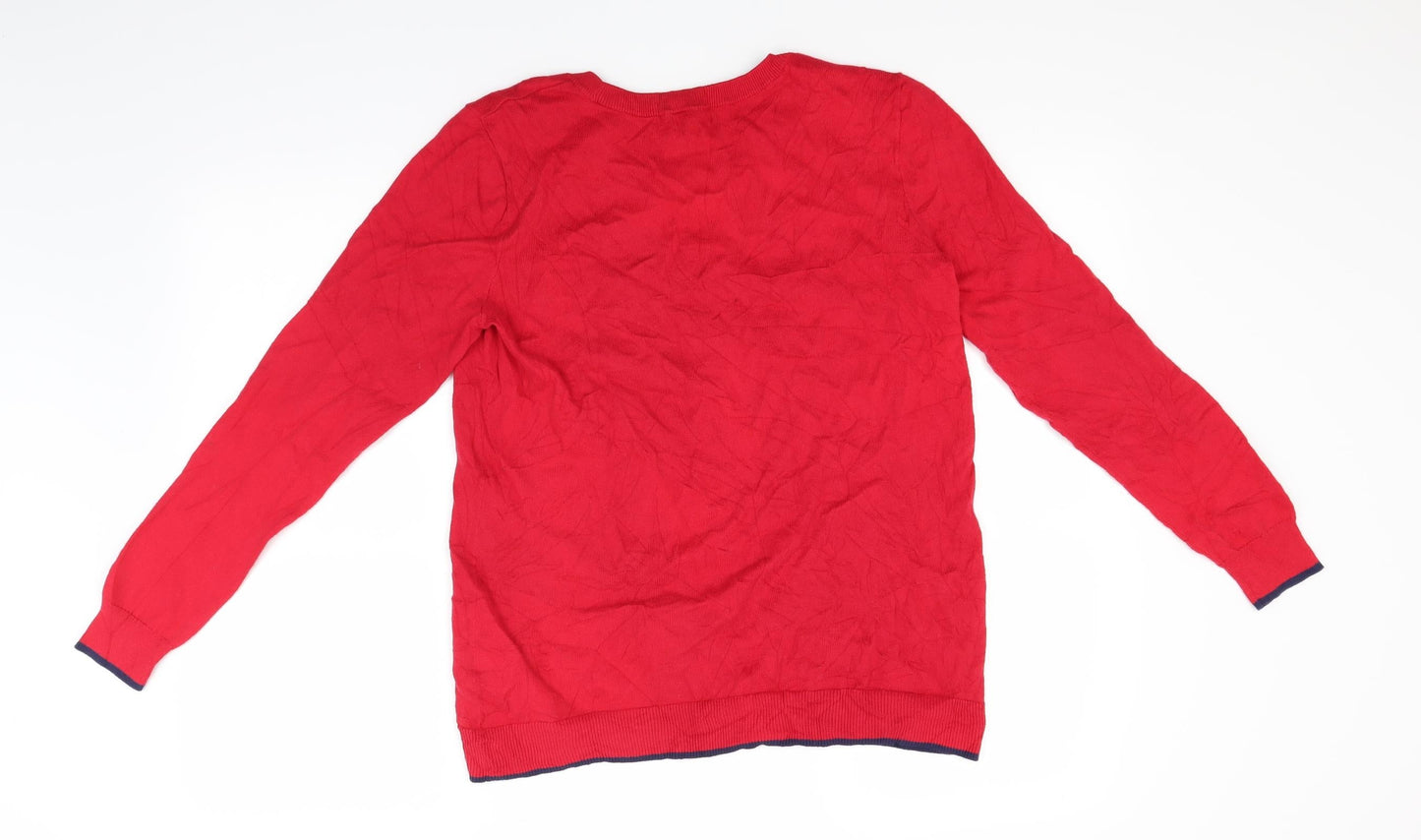 Gap Mens Red  Knit Pullover Jumper Size M  - Contrast Trim