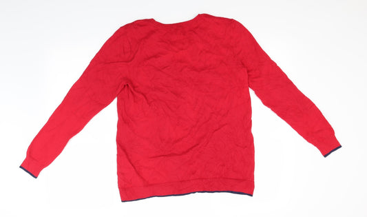 Gap Mens Red  Knit Pullover Jumper Size M  - Contrast Trim