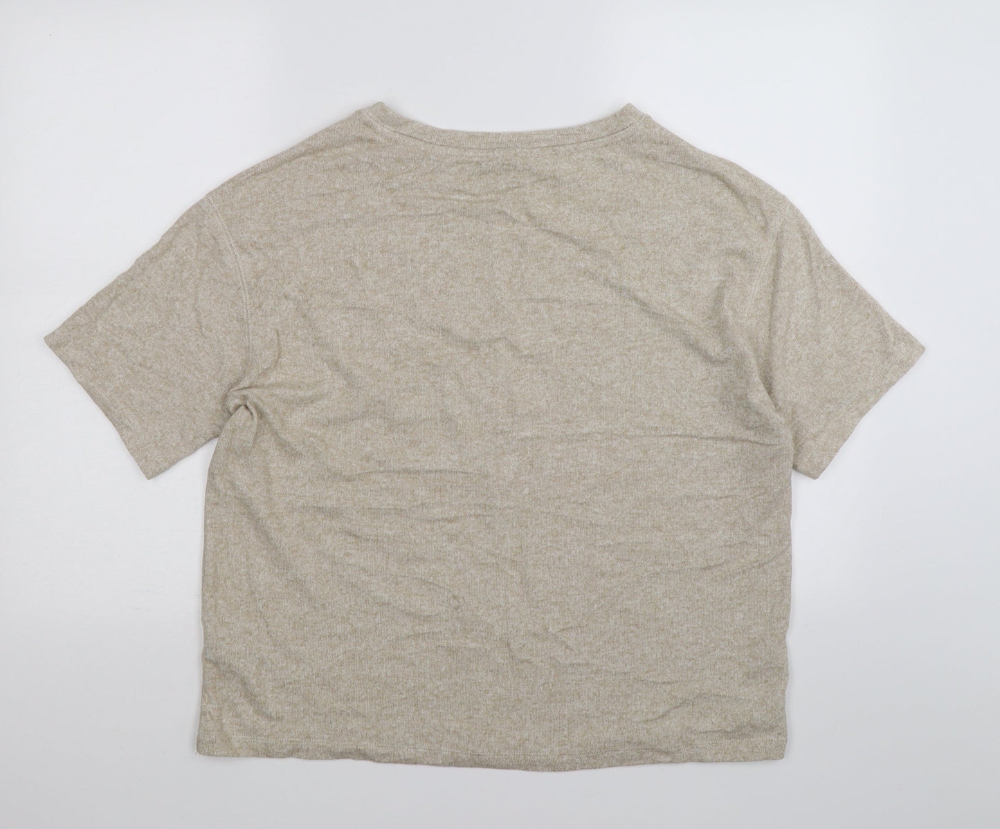Marks and Spencer Womens Beige  Knit Pullover Jumper Size 14