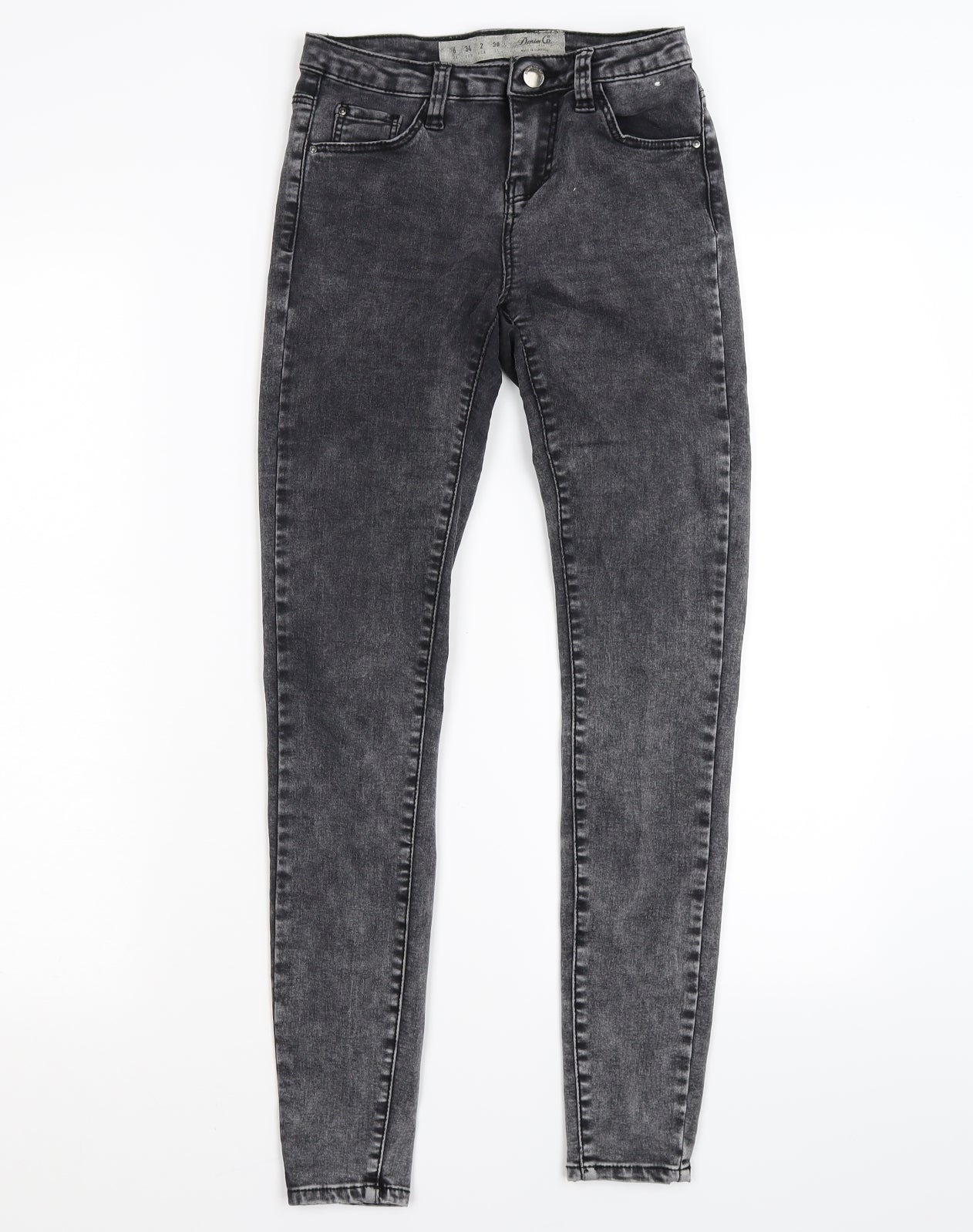 denim co Womens Black  Denim Jegging Leggings Size 6 L27 in